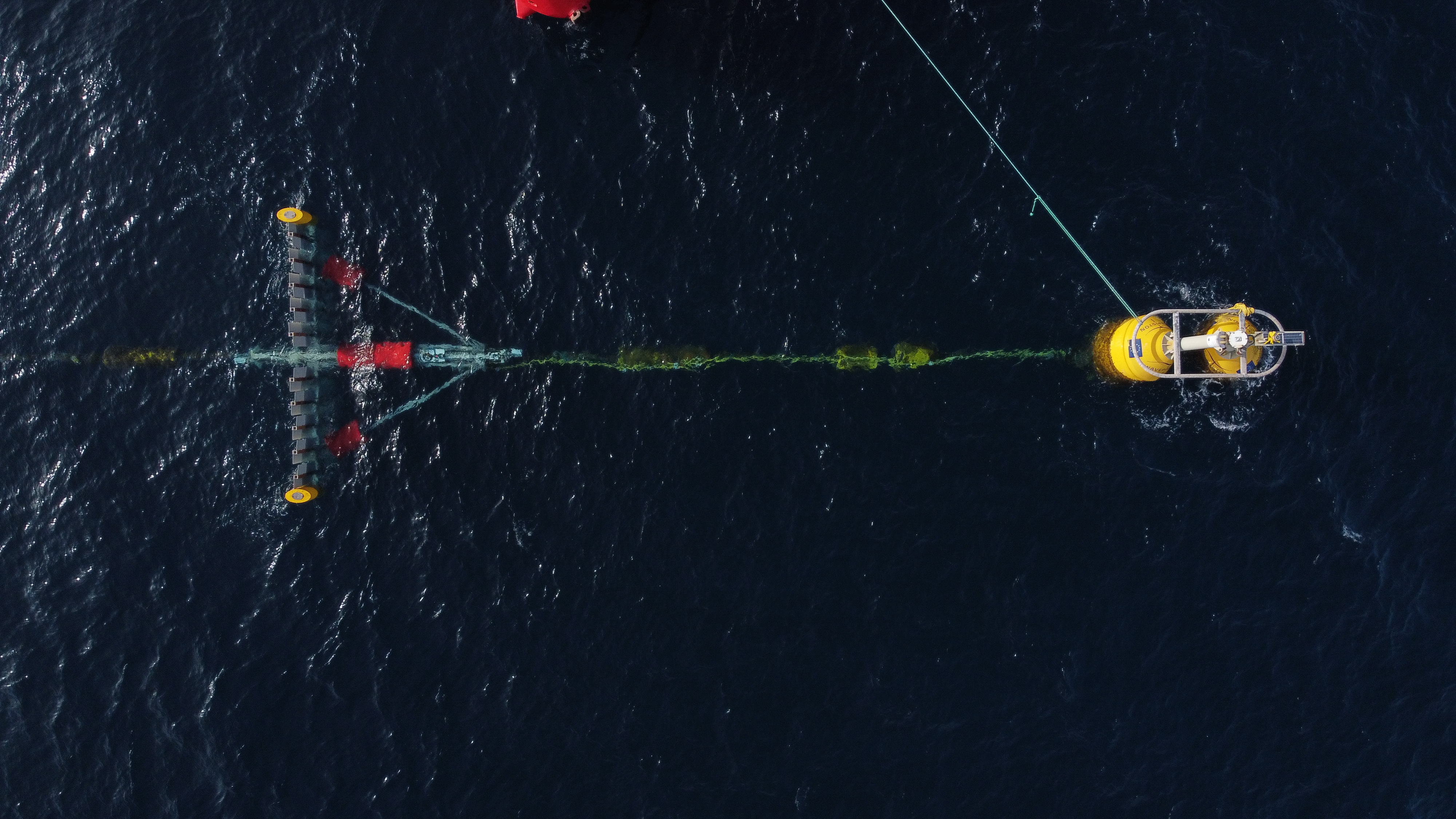 Top-view of the first installed energy collector